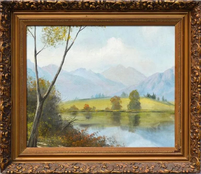 Mid 20th Century Eastern Sierra Mountains Landscape Oil Painting, Framed - 7