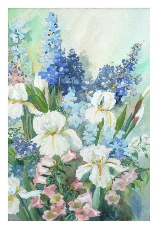 White Iris in Bouquet by Harriette Gale - 2