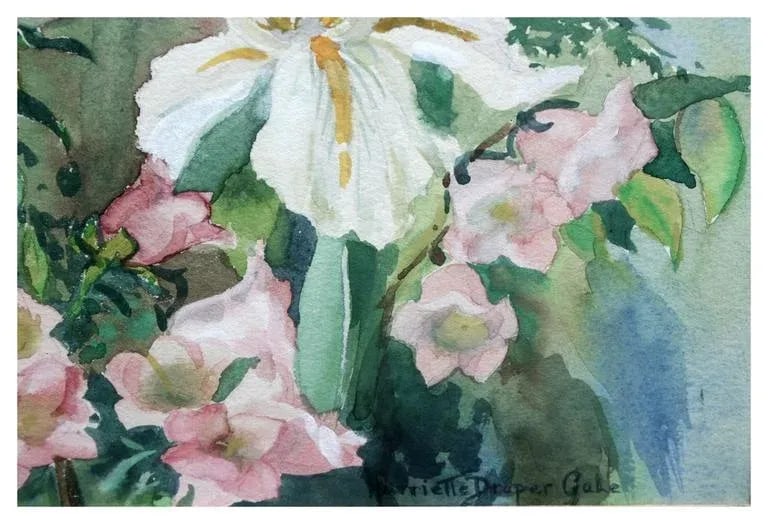White Iris in Bouquet by Harriette Gale - 3
