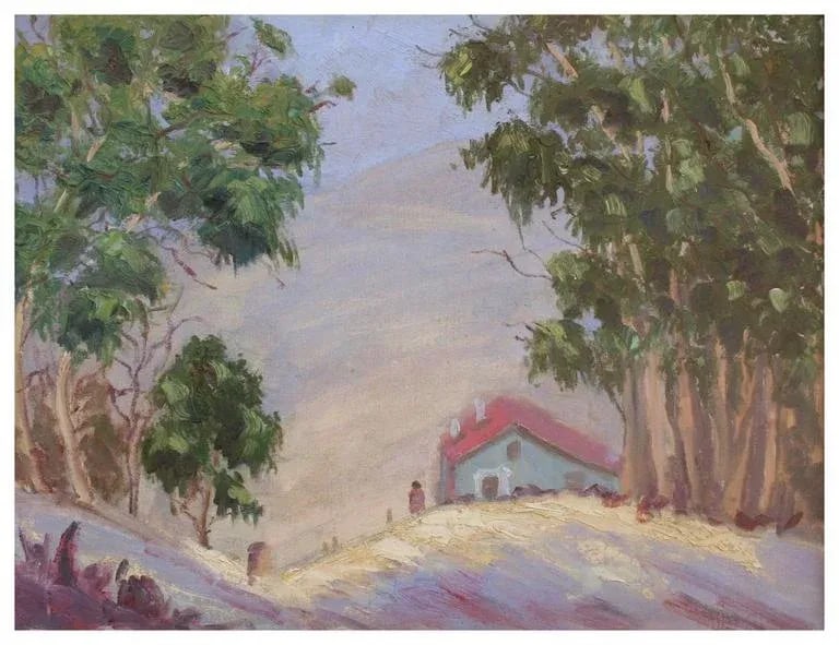 1960s "Morning Sunrise Laguna Hills" Landscape Oil Painting, Framed - 2