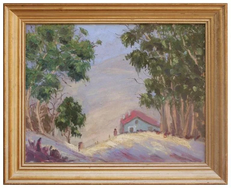 1960s "Morning Sunrise Laguna Hills" Landscape Oil Painting, Framed - 3