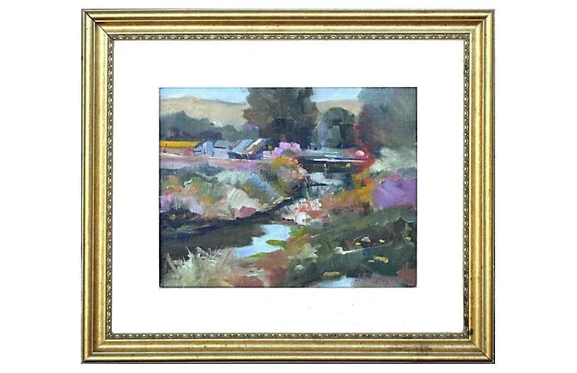 Monterey Bay Creek Oil Painting by j.f. Synder - 4