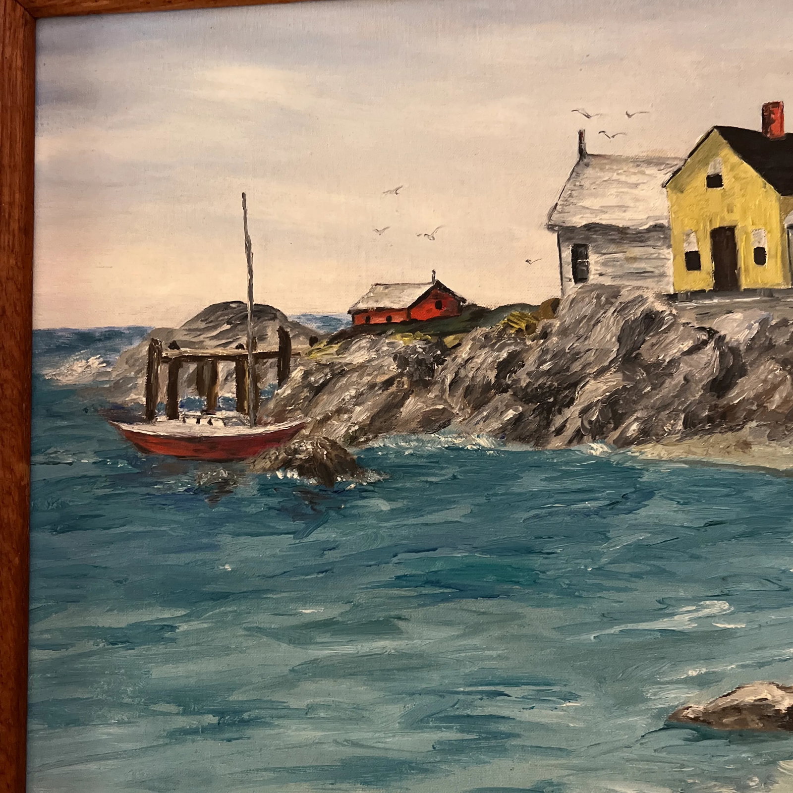1960s Modern American Seascape Oil Painting, Framed - 4