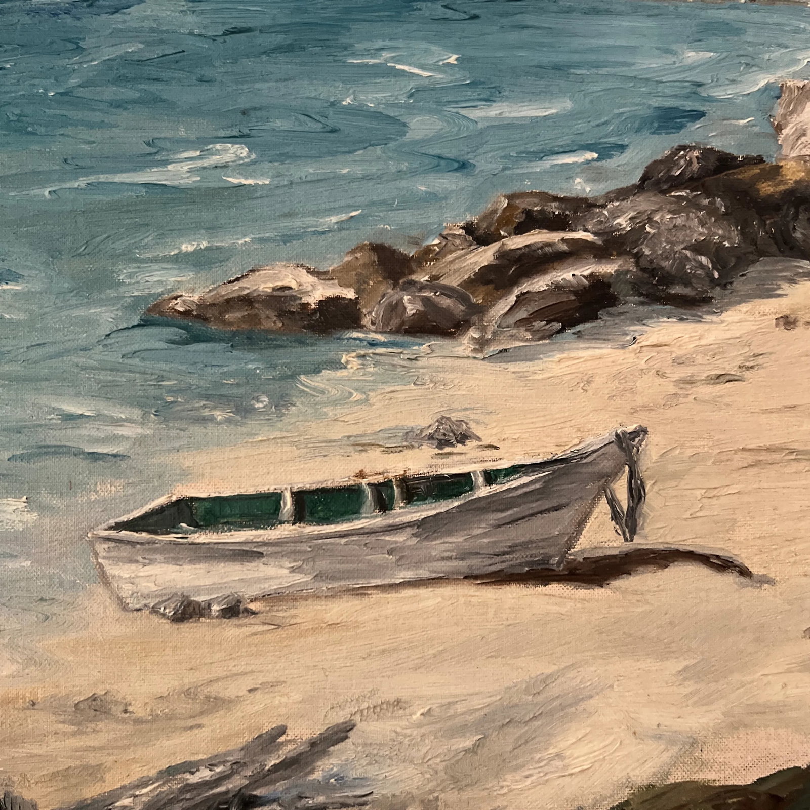 1960s Modern American Seascape Oil Painting, Framed - 7