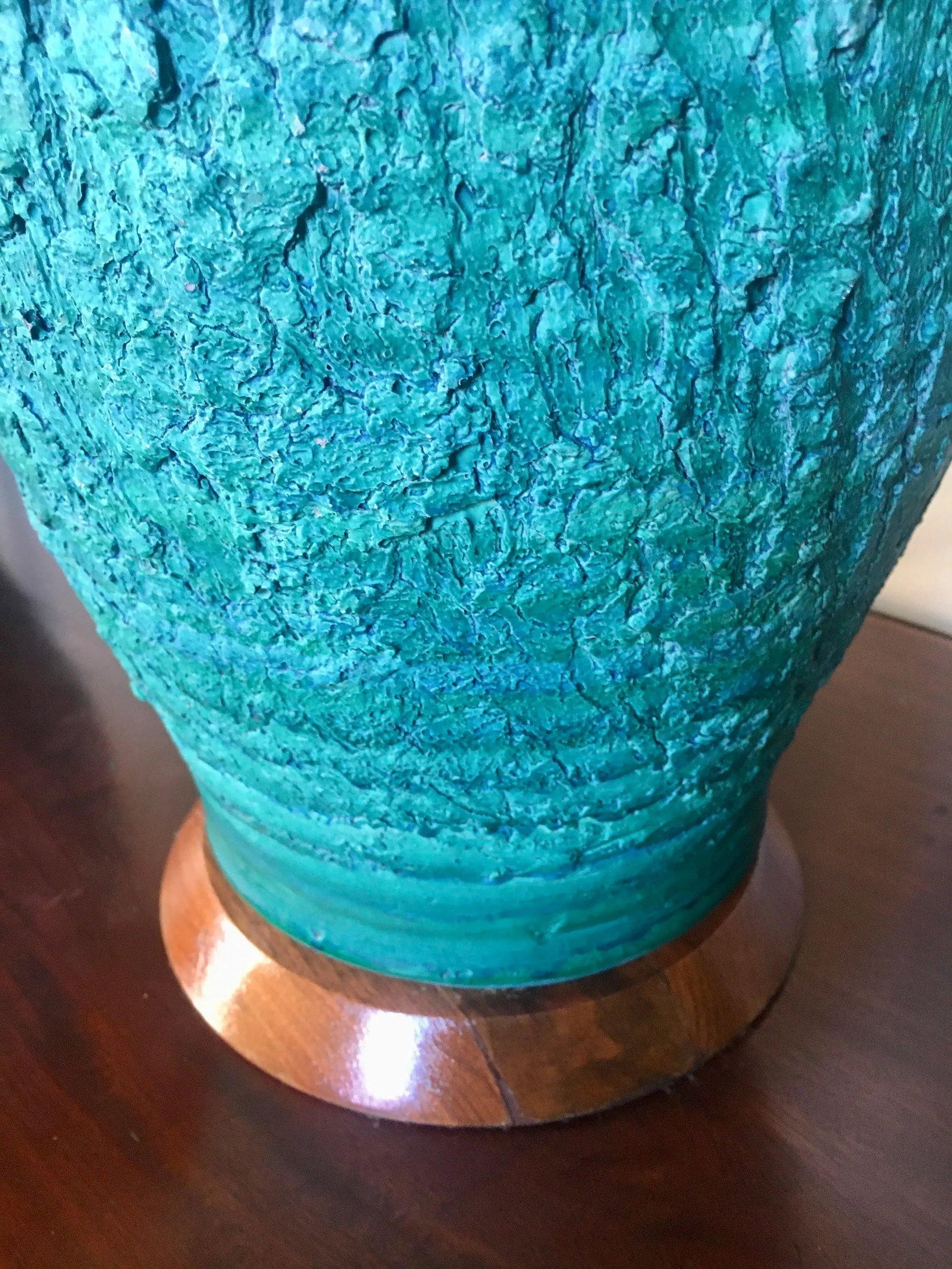 1960s Quartite Sea Green Lamps With Maria Kipp Lampshades - 5