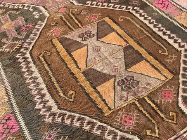 Vintage Turkish Kilim Rug -- 5' x 14'7" - 5