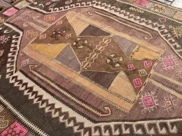 Vintage Turkish Kilim Rug -- 5' x 14'7" - 6