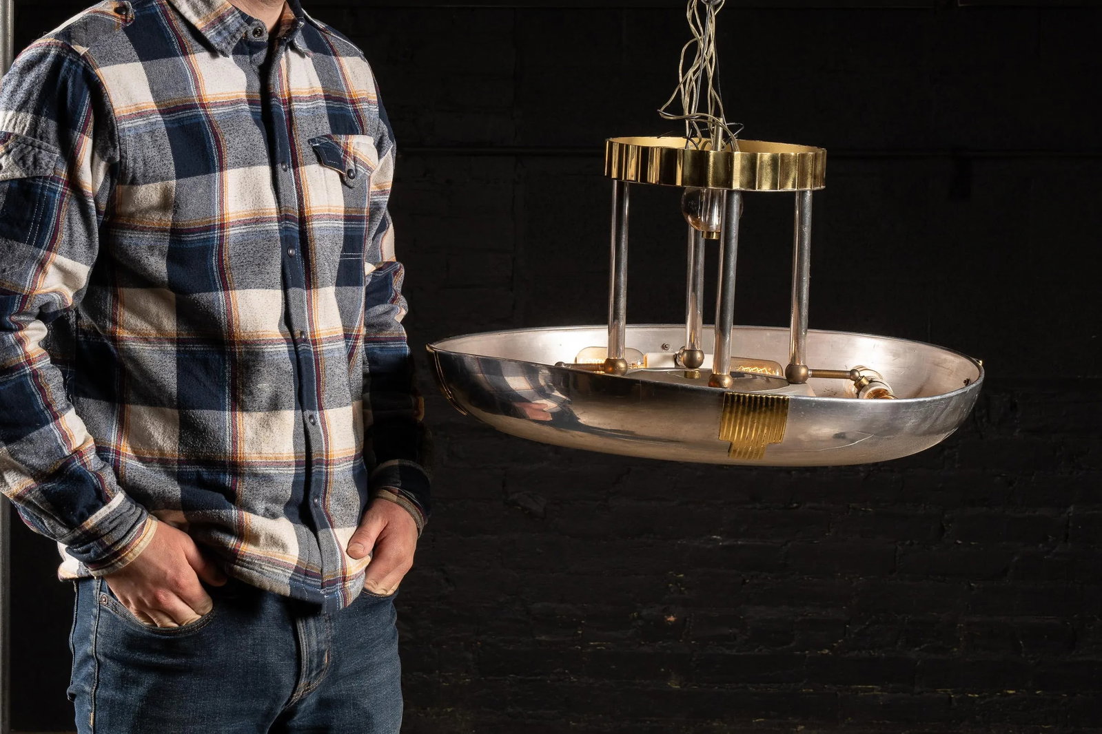 1920 Art Deco Ceiling Light Fixture - 9