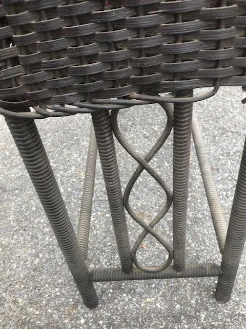 Vintage Wicker Planter With Hook for a Hanging Birdcage or Hanging Plant - 5