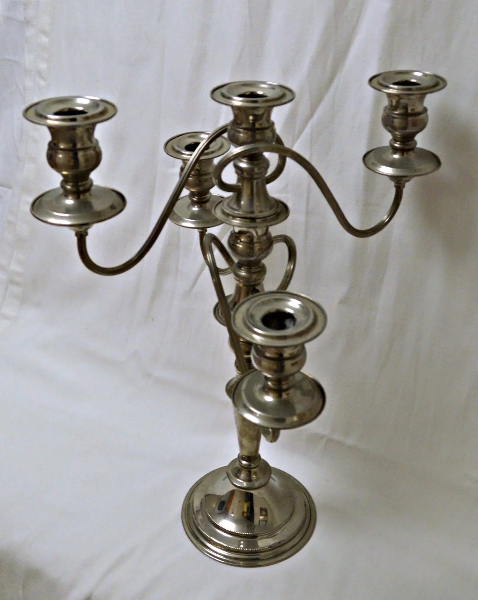 Game of Thrones Style Silver Plated British Candelabra - 11