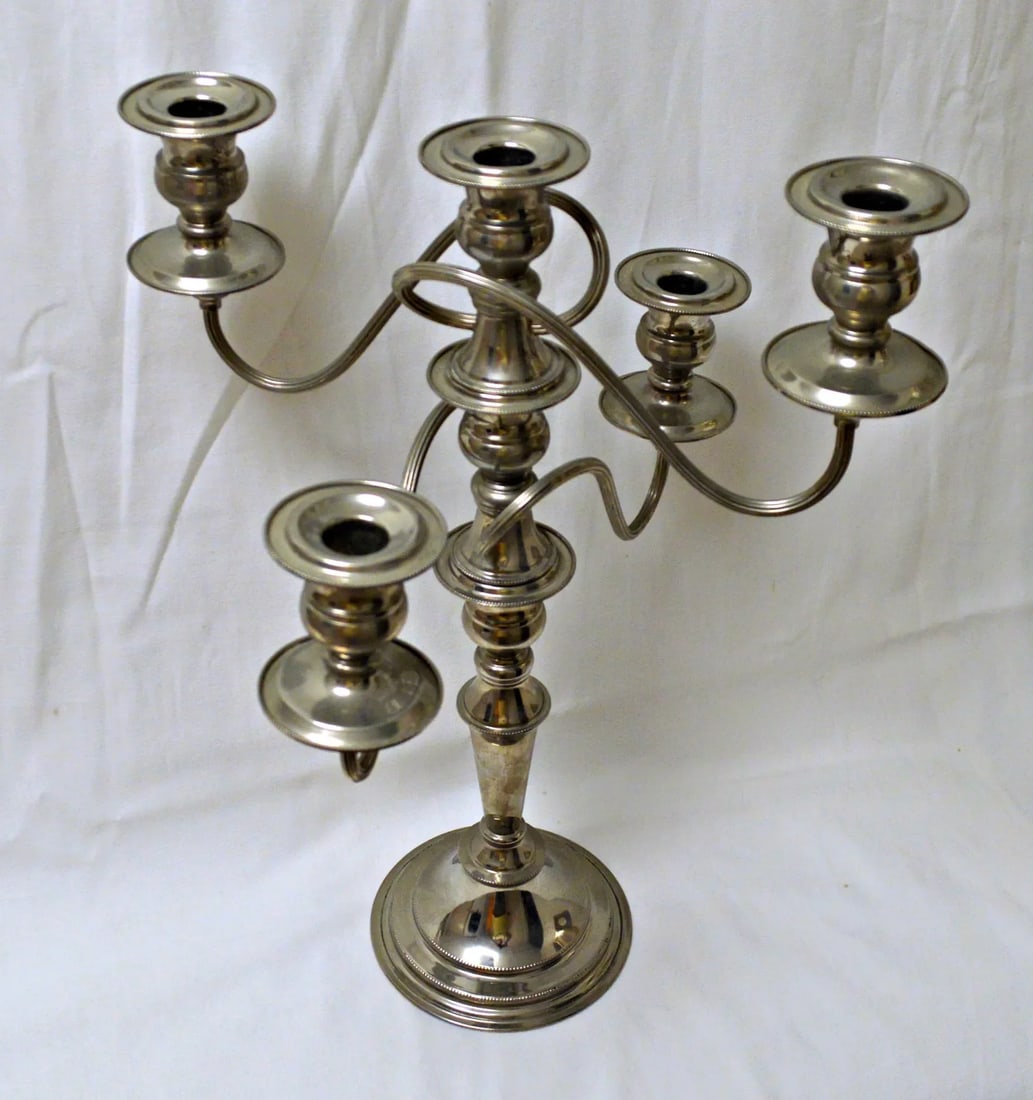 Game of Thrones Style Silver Plated British Candelabra - 2