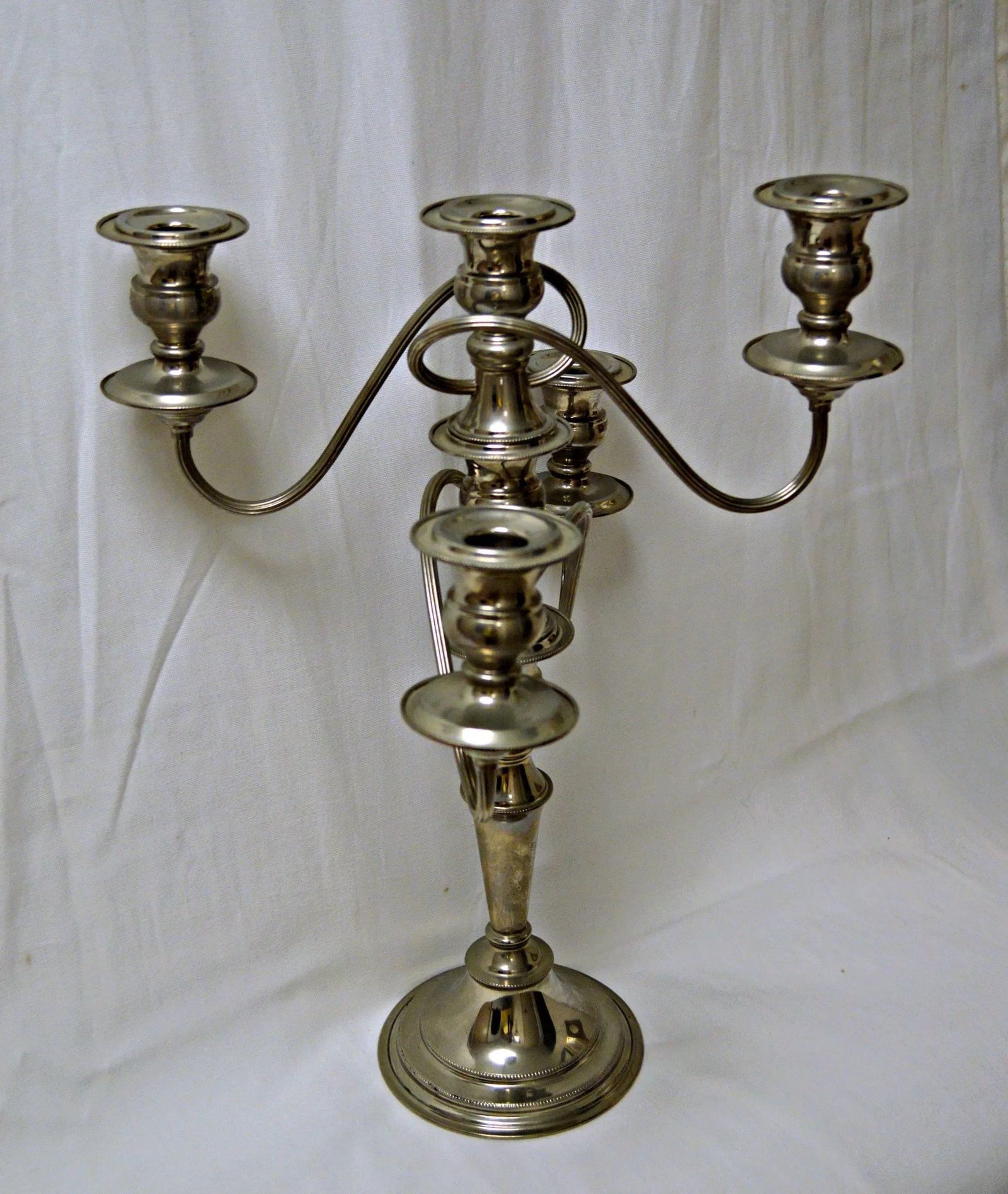 Game of Thrones Style Silver Plated British Candelabra - 5