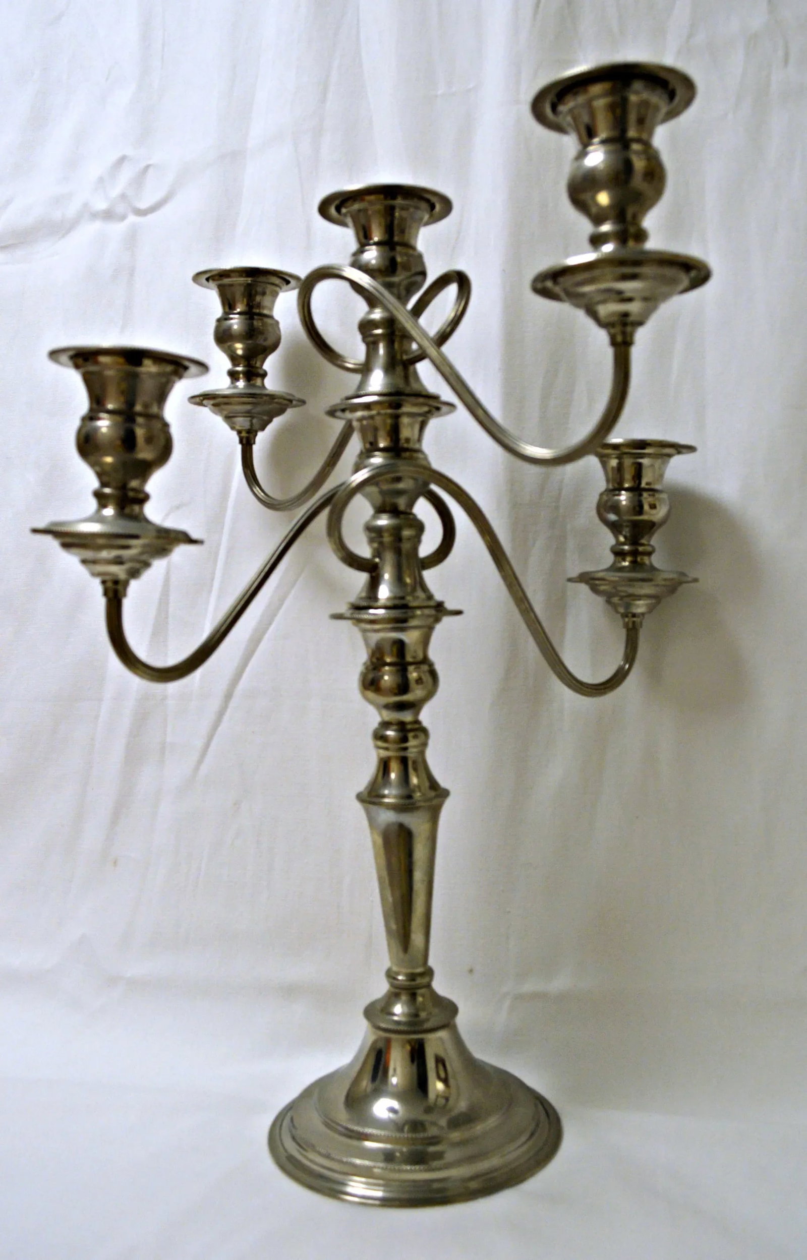 Game of Thrones Style Silver Plated British Candelabra - 6