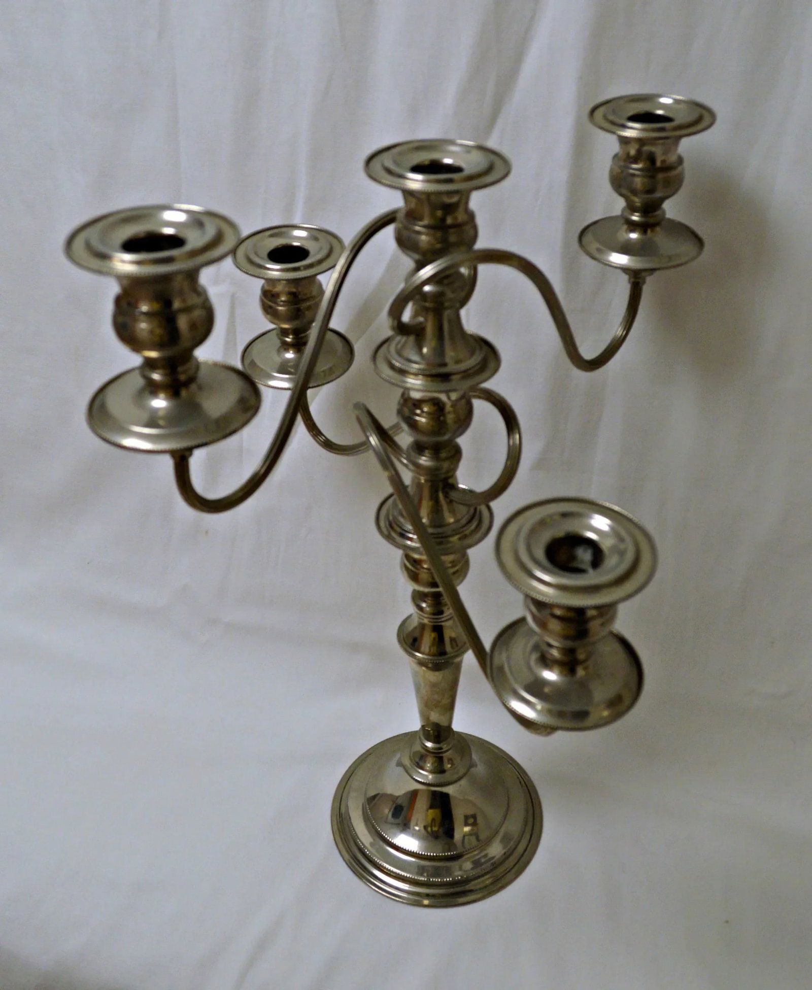 Game of Thrones Style Silver Plated British Candelabra - 8