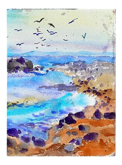 Rocky Inlet on Big Sur Coast: Rocky inlet by Les (Leslie Luverne) Anderson (American, 1928-2009). From the estate of Les Anderson in Monterey, California. Les Anderson owned and operated the Bear Flag Gallery in San Juan