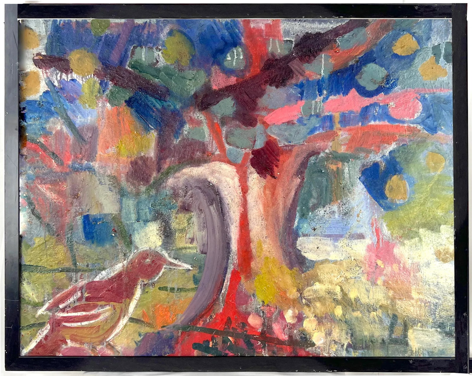 2000s "Empty Nest" Abstract Expressionist Oil Painting - 2