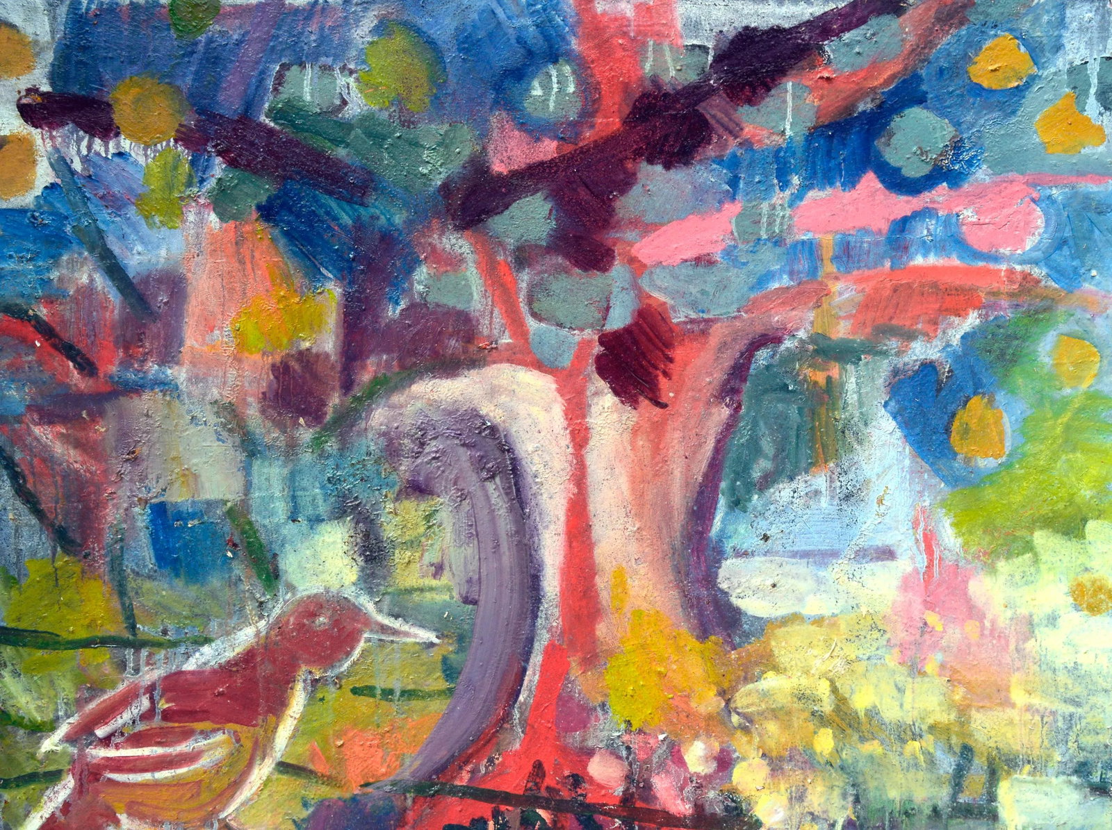 2000s "Empty Nest" Abstract Expressionist Oil Painting - 3