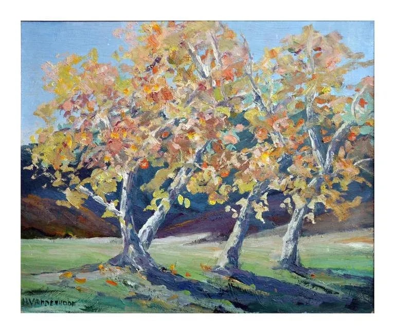 Late 20th Century "Carmel Valley Sycamores" Landscape Oil Painting, Framed - 2