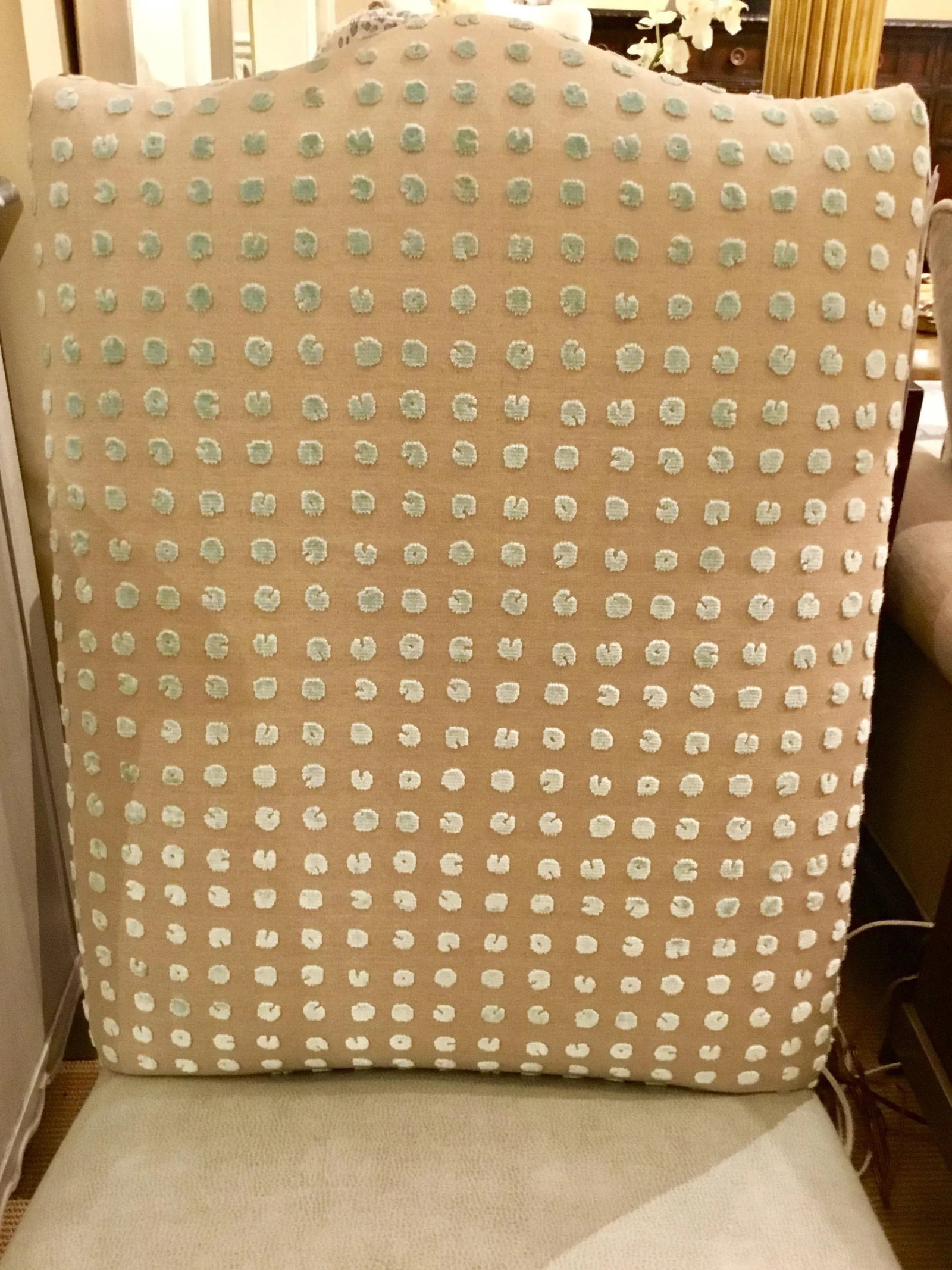 Hickory Chair Transitional Soft Gray Leather and Beige Linen Side Chair - 6