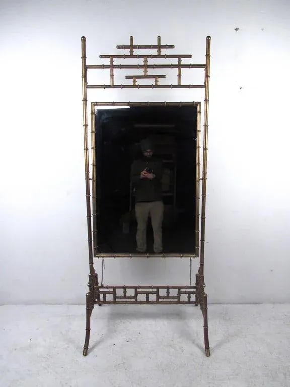 Bamboo Style Full Length Dressing Mirror - 3