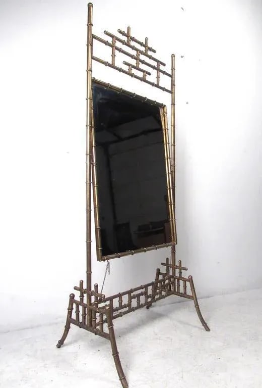 Bamboo Style Full Length Dressing Mirror - 9