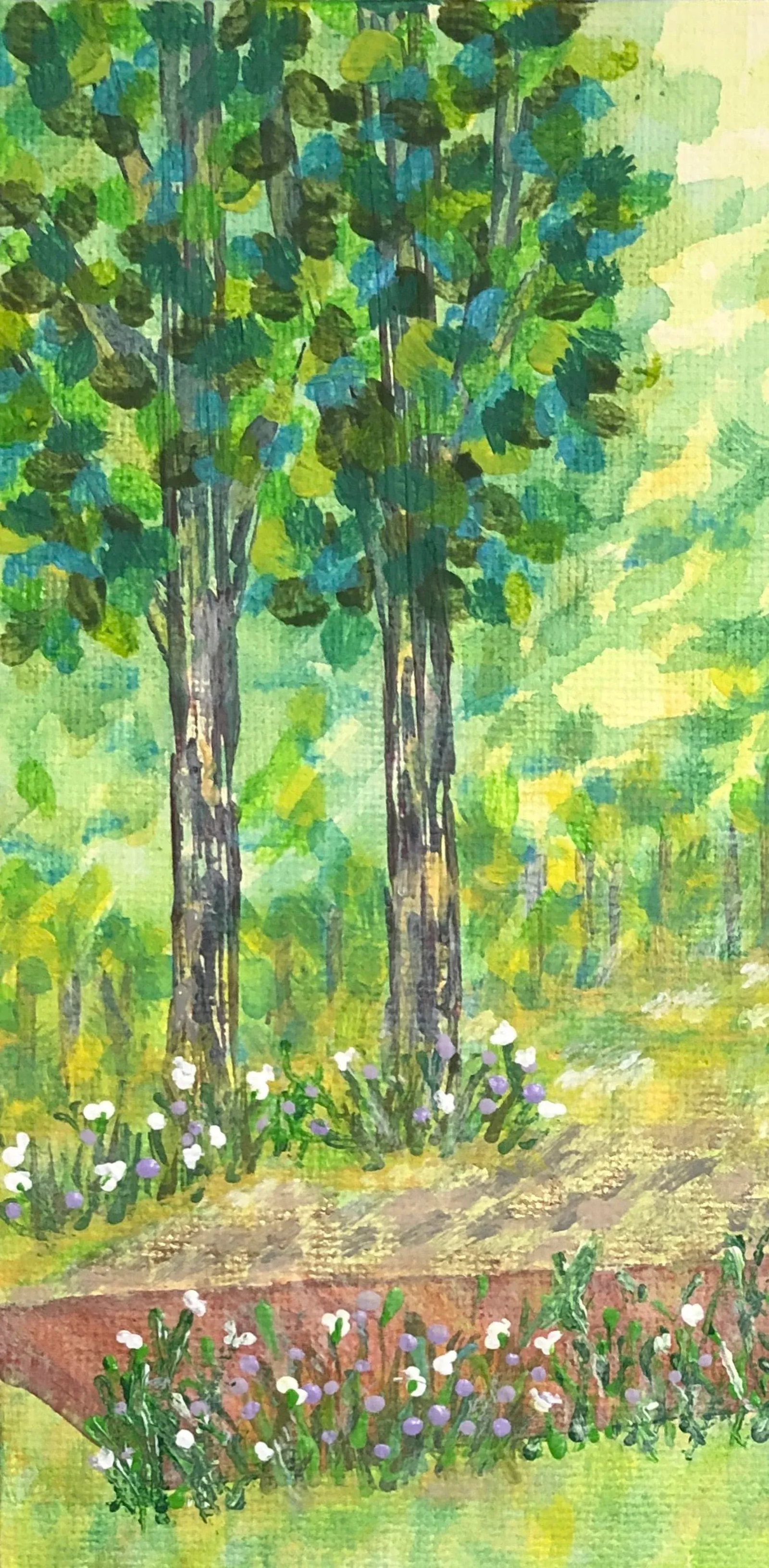 "Garden Green" Contemporary Impressionist Style Painting by Deb Bossert - 4