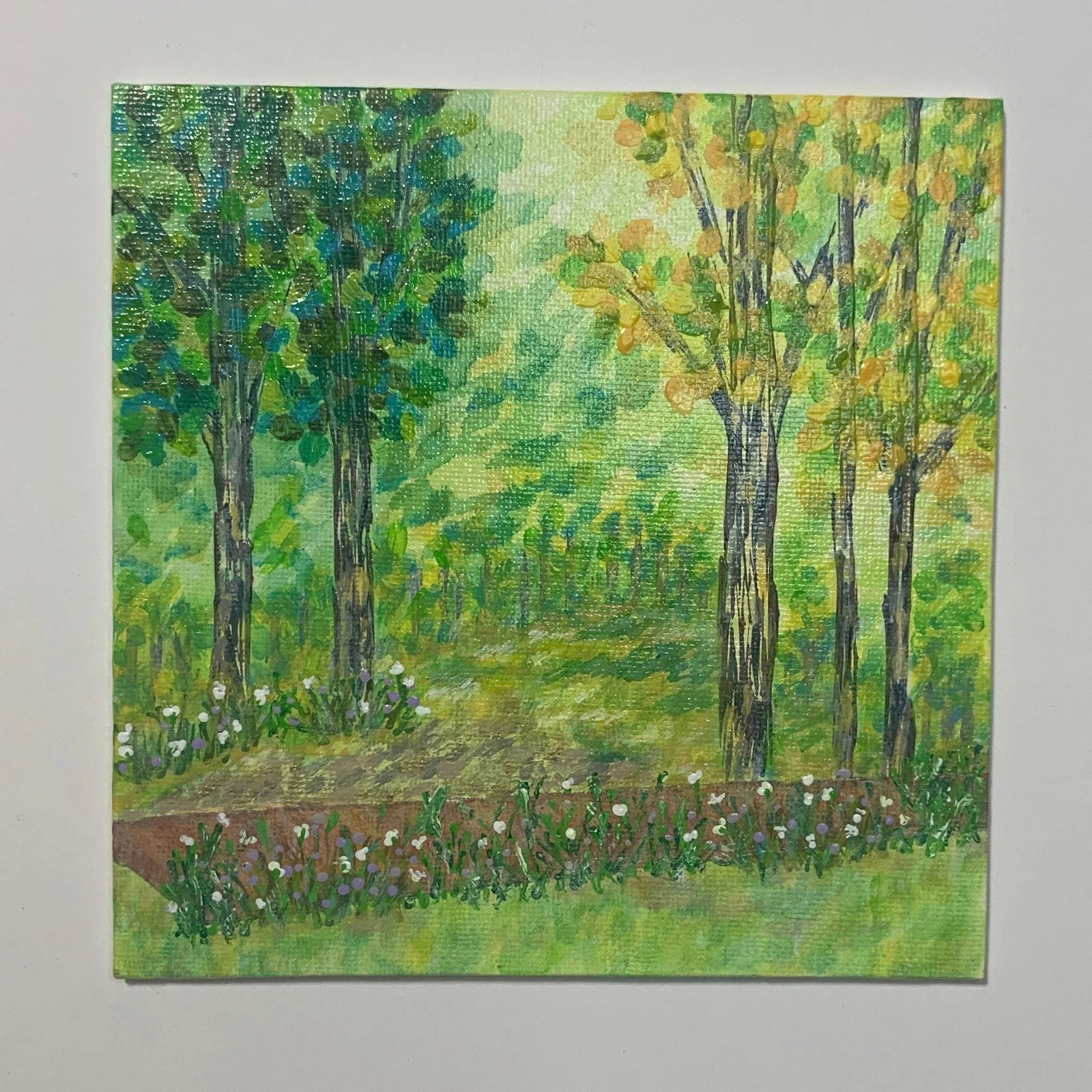 "Garden Green" Contemporary Impressionist Style Painting by Deb Bossert - 5