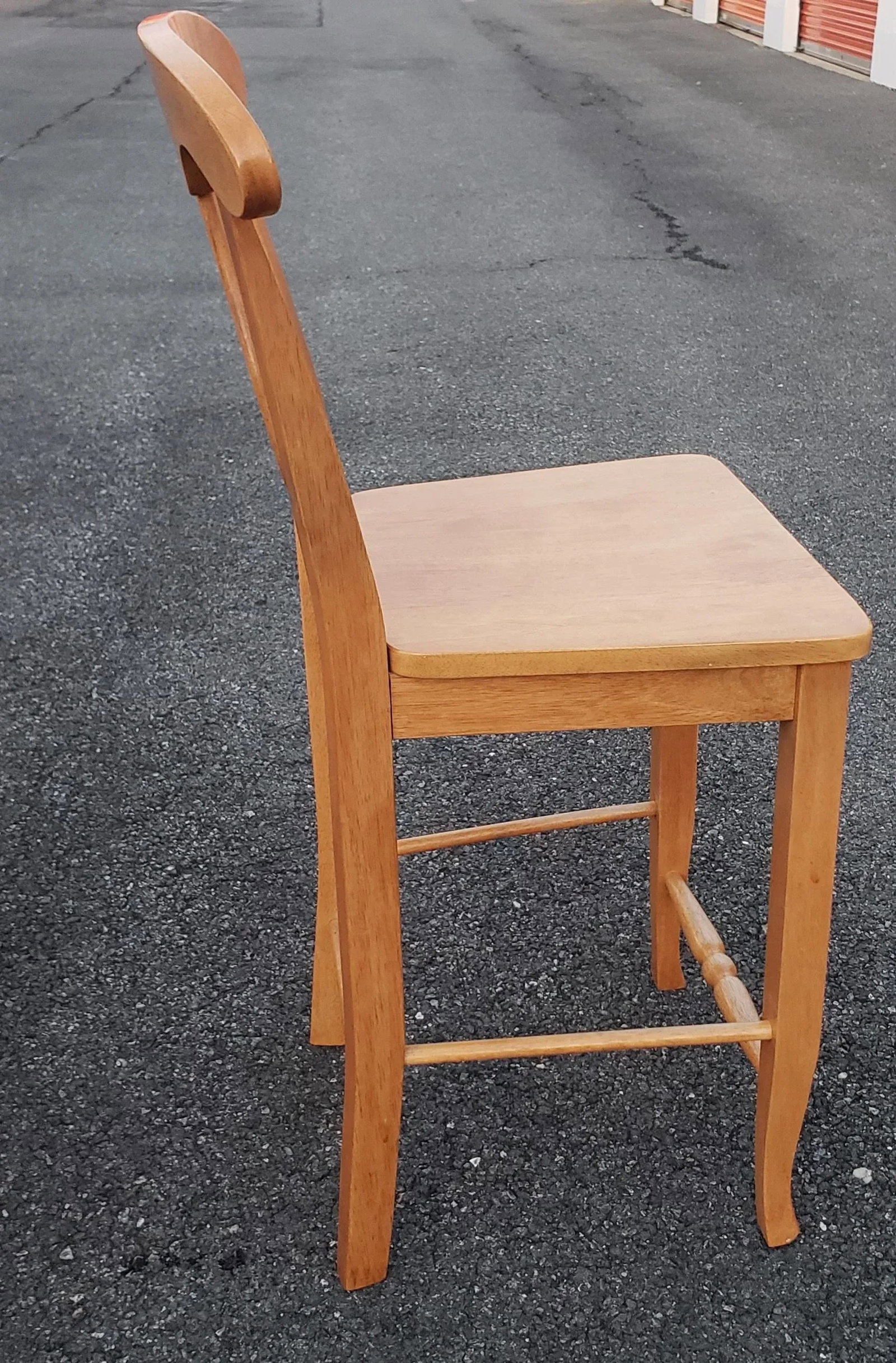 Late 20th Century Pair of Vintage Pottery Barn Napoleon Style Fruitwood Counter Stools / Chairs - 3