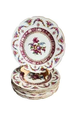 Schumann Dresden Dinnerware Fine Dinner Plates Set of 6 - 12