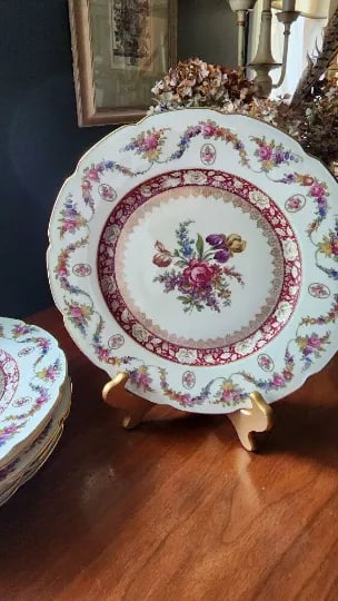 Schumann Dresden Dinnerware Fine Dinner Plates Set of 6 - 3
