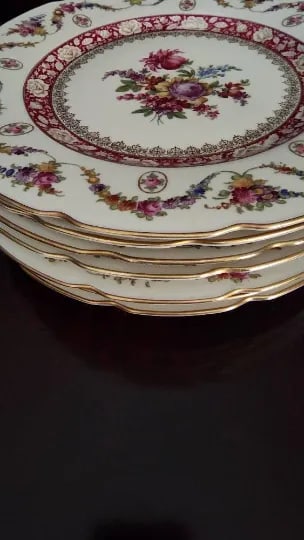 Schumann Dresden Dinnerware Fine Dinner Plates Set of 6 - 6