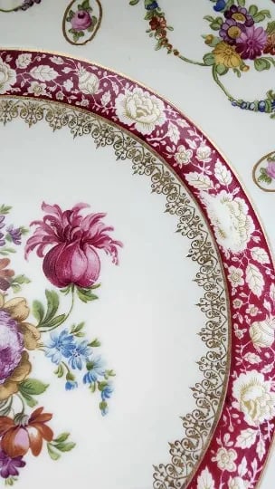 Schumann Dresden Dinnerware Fine Dinner Plates Set of 6 - 7