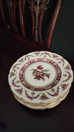 Schumann Dresden Dinnerware Fine Dinner Plates Set of 6 - 9