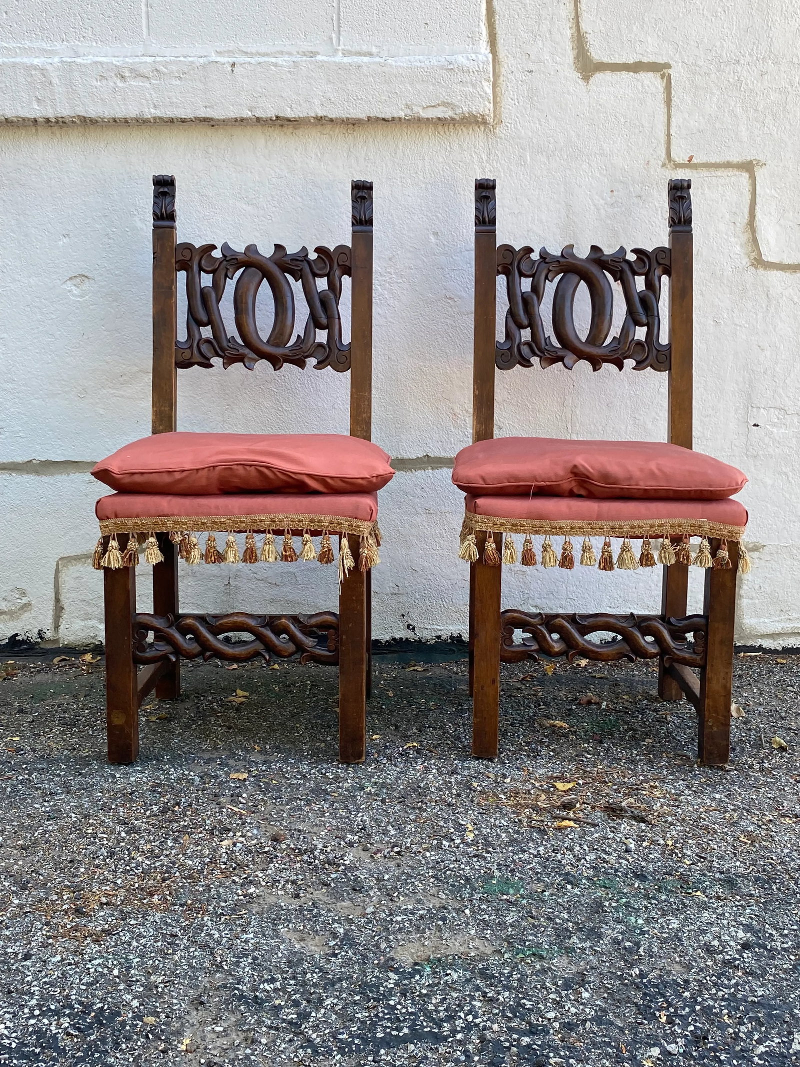 Antique Italian Chairs a Pair - 6