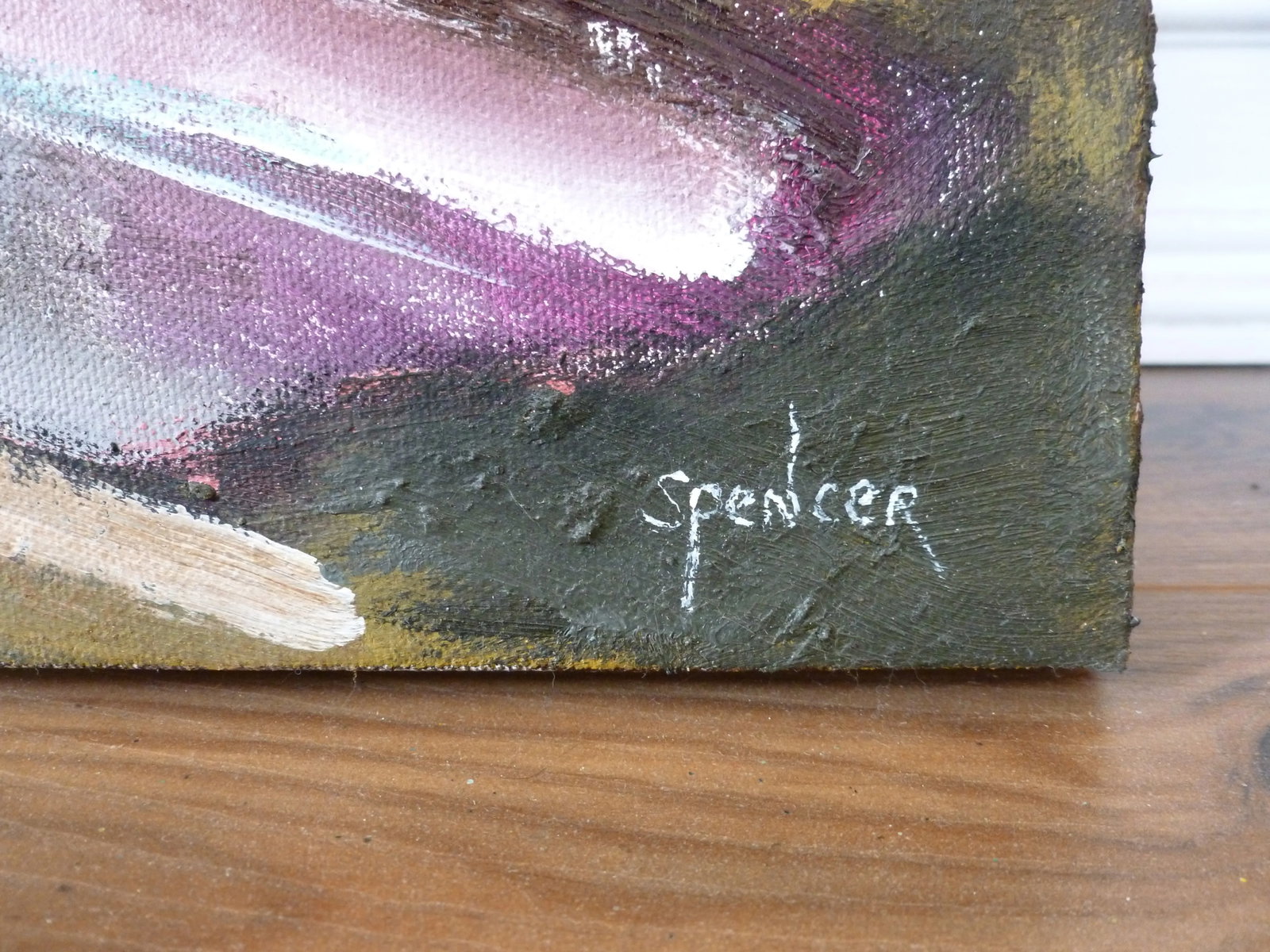 "Moon Over Los Angeles" Abstract Oil and Acrylic Cityscape Painting by Scott Spencer - 8