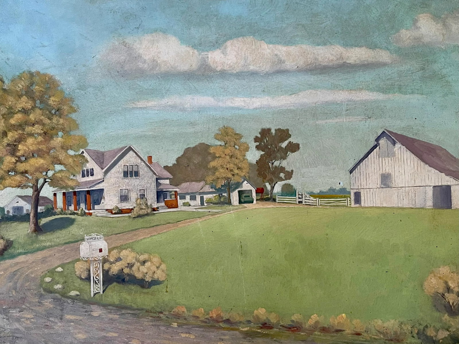 Vintage Americana Pastoral Countryside Painting - 5