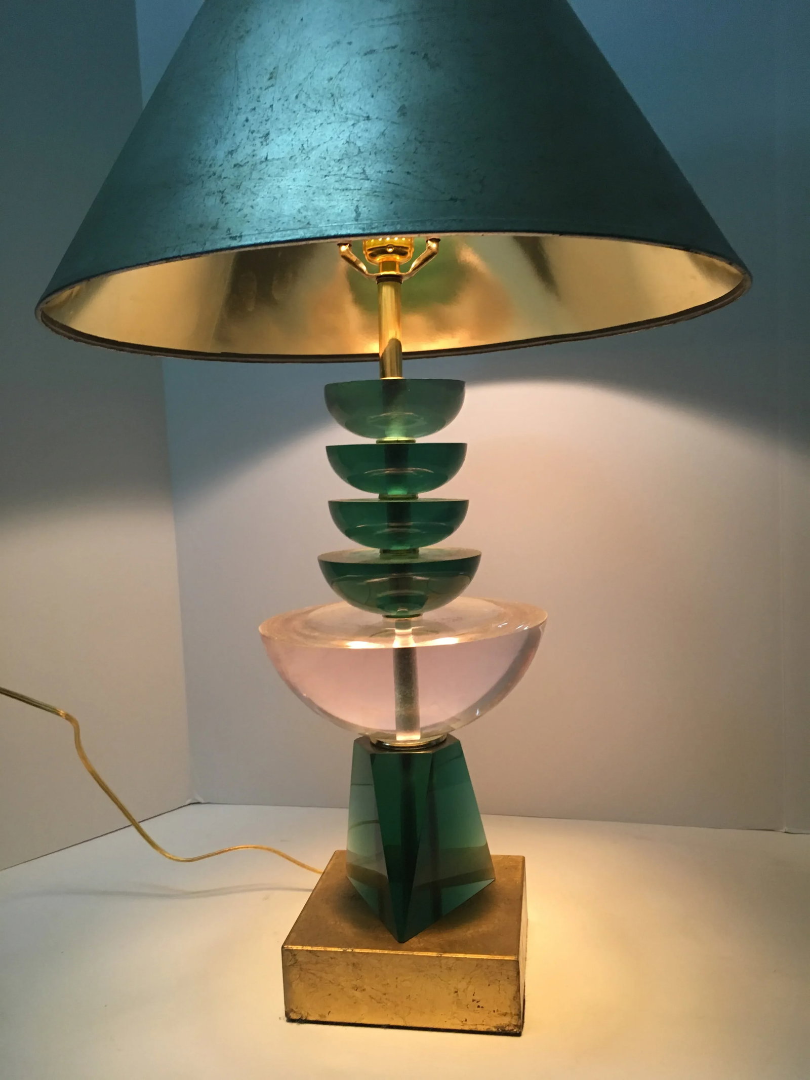 Lucite Table Lamp by Van Teal - 4
