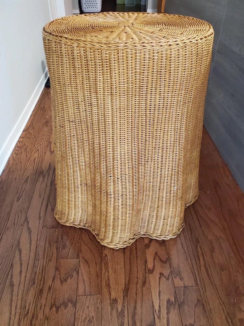 1980s Wicker Ghost Table - 8