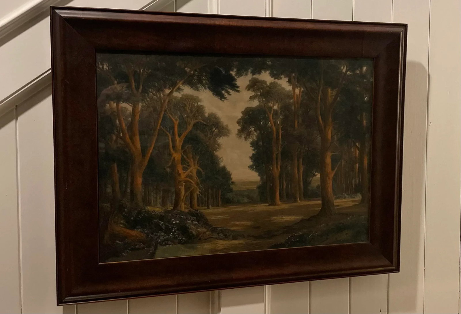 1909 Antique European Realist Landscape Pastel Oil Painting by Charles Edward Johnson Signed and Dat - 12