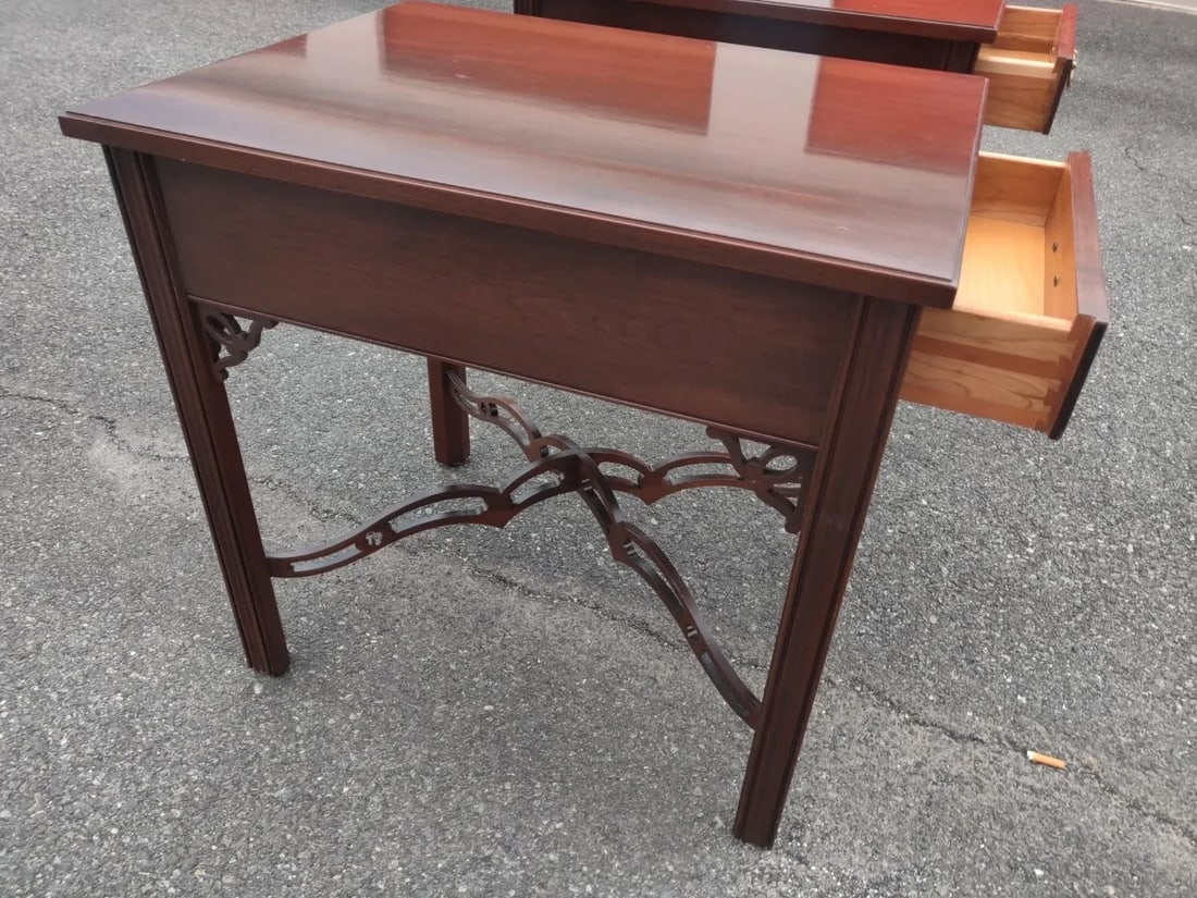 Ethan Allen Mid 20th Century Vintage Mid-Century Modern Side Tables - a Pair - 10