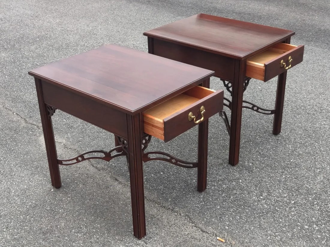 Ethan Allen Mid 20th Century Vintage Mid-Century Modern Side Tables - a Pair - 12