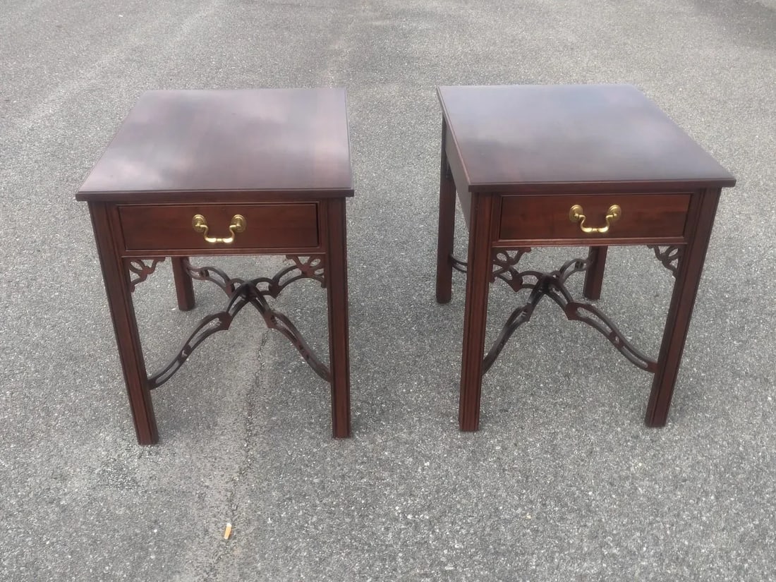 Ethan Allen Mid 20th Century Vintage Mid-Century Modern Side Tables - a Pair - 4