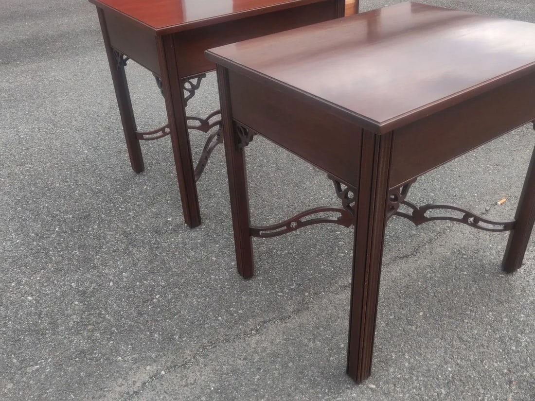 Ethan Allen Mid 20th Century Vintage Mid-Century Modern Side Tables - a Pair - 8