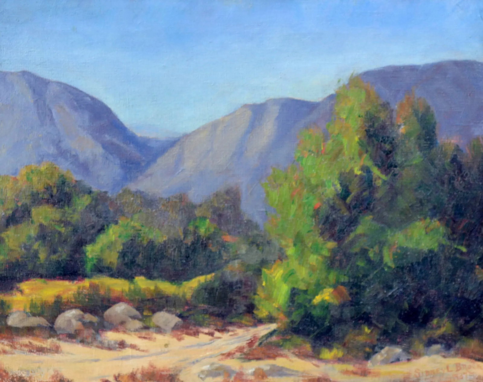 1930's California Mountain Trail Landscape by Sidney L. Brock - 2