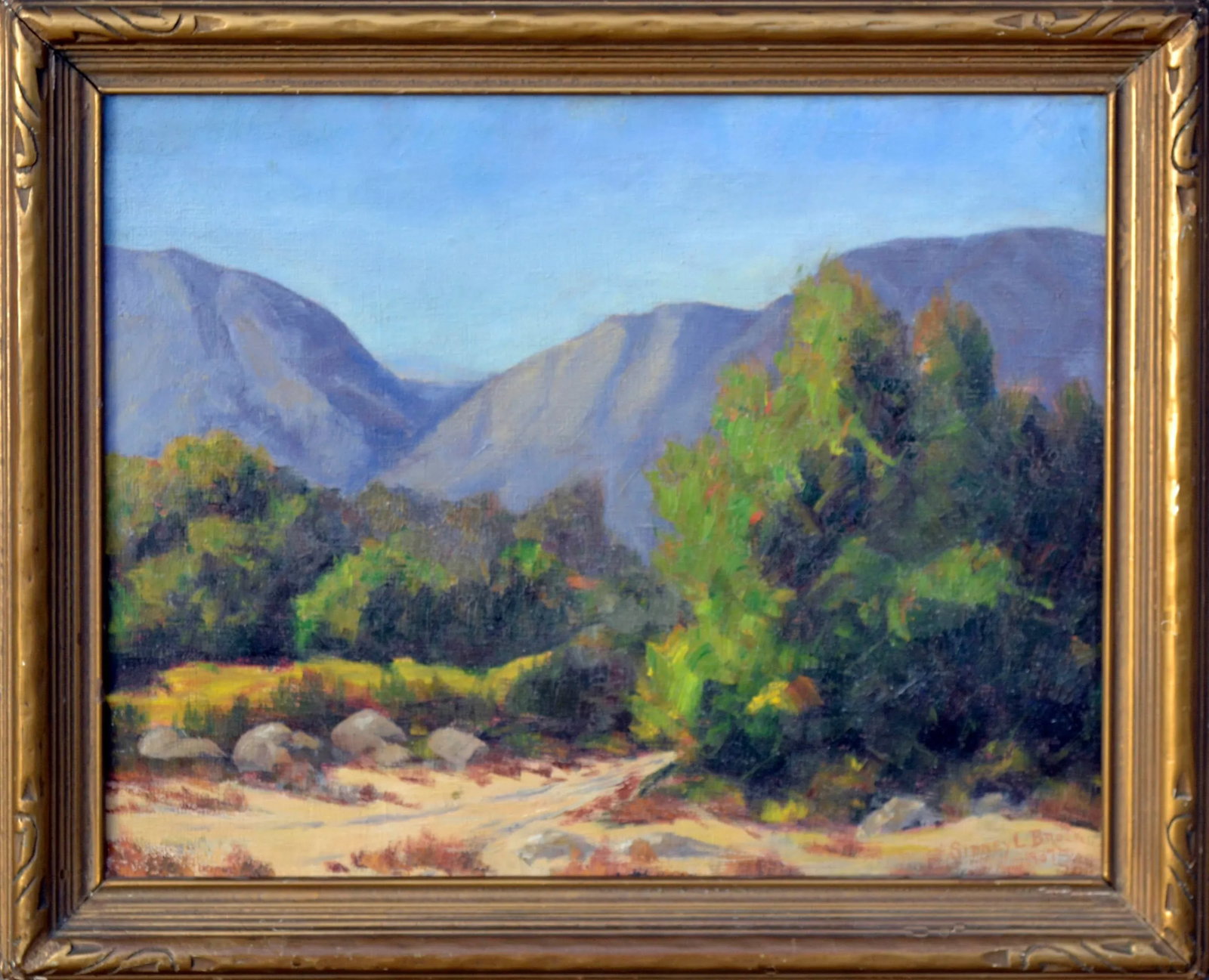 1930's California Mountain Trail Landscape by Sidney L. Brock - 8