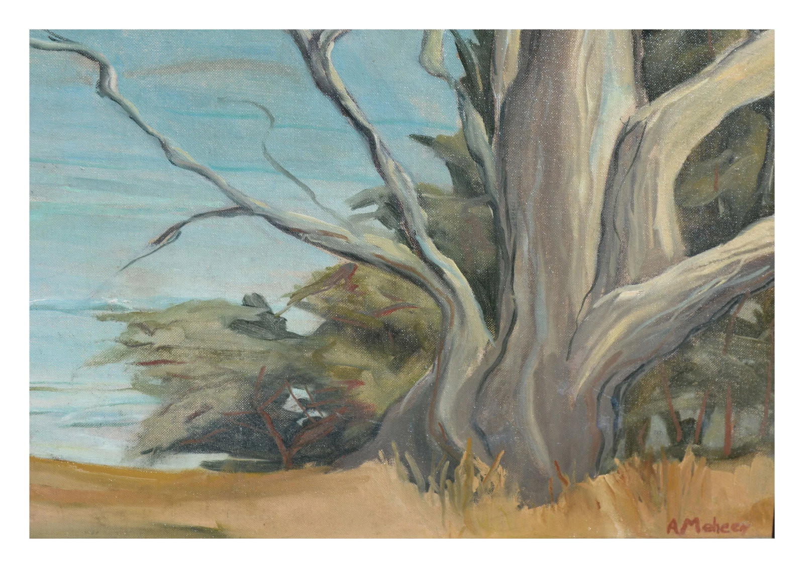 Vintage Monterey California Landscape -- Along the Shore by Alicia Meheen - 3