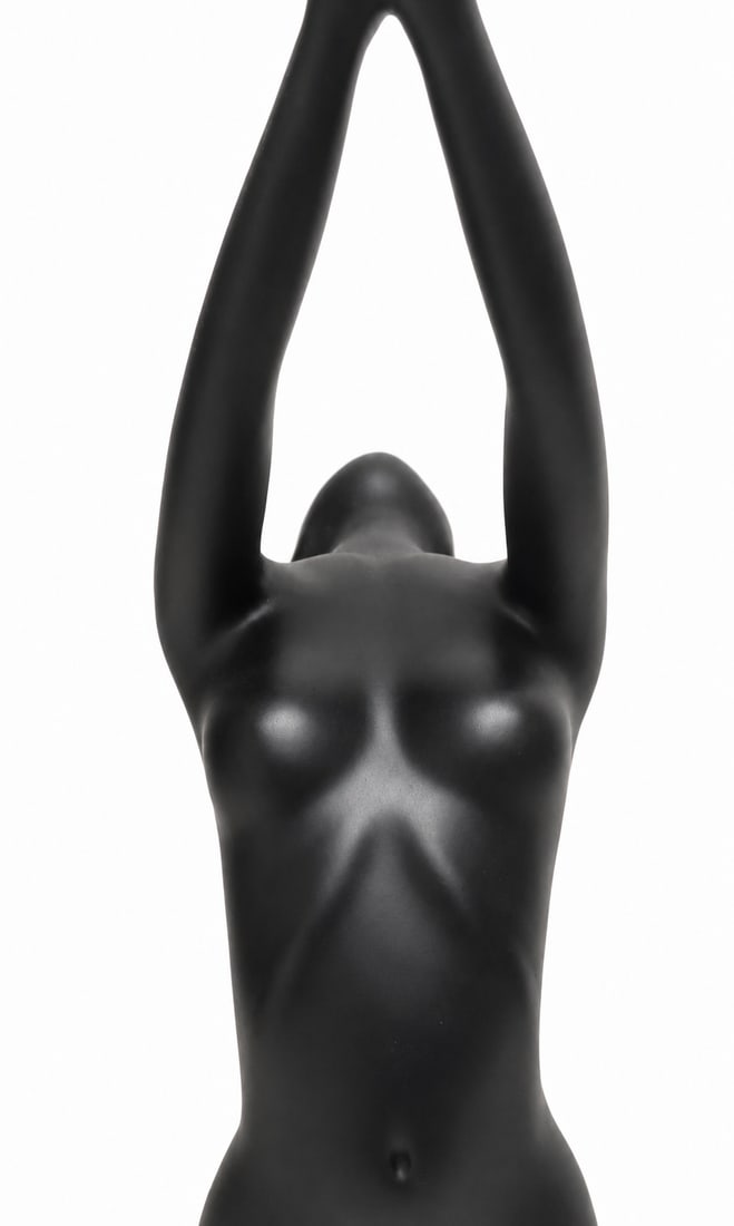1970s Art Deco Style Nude Table Lamp - 4