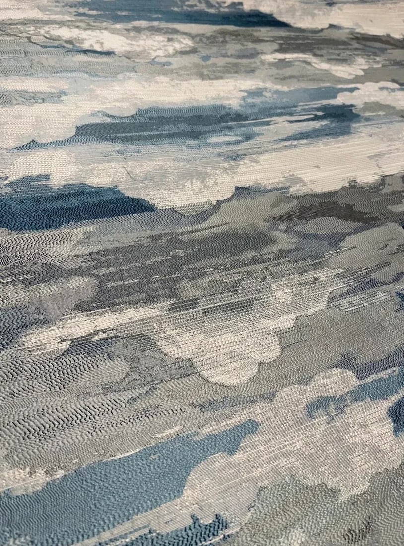 Caracole Modern Tranquil Blue Clouds Designer Fabric 8335-09cc - 11.5 Yards - 2