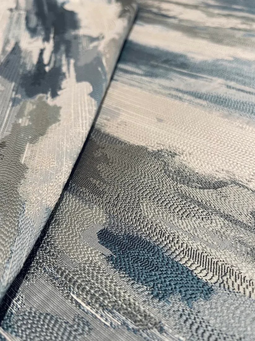 Caracole Modern Tranquil Blue Clouds Designer Fabric 8335-09cc - 11.5 Yards - 3