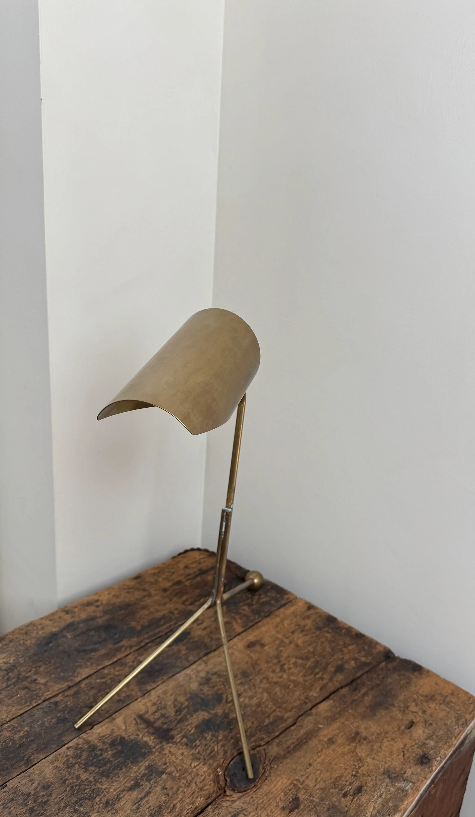 Contemporary Brass Fountainhead Desk Lamp - 11